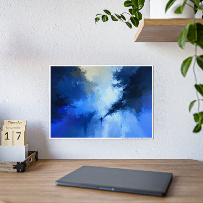 Jazz-Inspired Glossy Poster Art | Blue Horizon