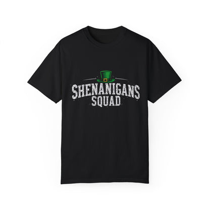 Comfort Colors 1717 Unisex Garment-Dyed T-shirt - Shenanigans Squad St. Patrick’s Day Design