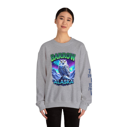 Barrow Owl Cotton Crewneck Sweatshirt | Wild Alaska Series Edition 🦅🇨🇦