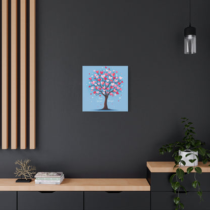 Love Grows Stronger – Heart Tree Canvas Art