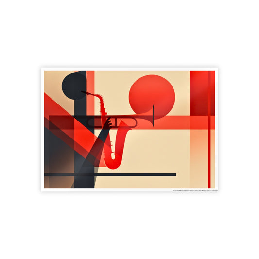 Jazz-Inspired Glossy Poster Art | Abstract Donna II