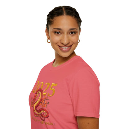 Gildan 64000 Unisex Softstyle Short-sleeve Tee | 2025 Year of the Snake Chinese New Year Design
