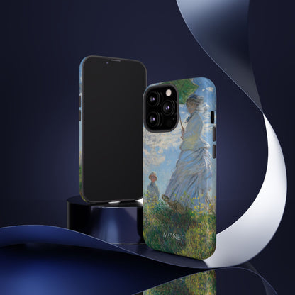 Tough Phone Case for iPhone, Samsung and Google Pixel - Monet, Woman with a Parasol - Madame Monet and Her Son (1875)
