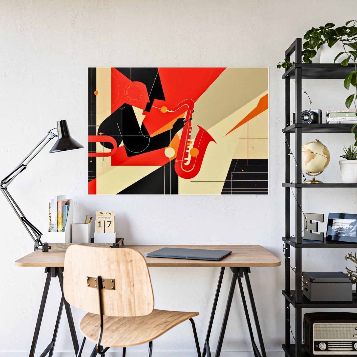Jazz-Inspired Glossy Poster Art | Abstract Donna I