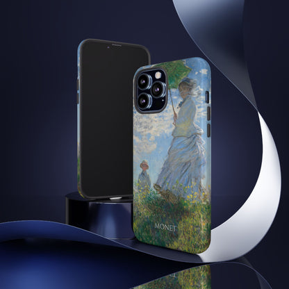 Tough Phone Case for iPhone, Samsung and Google Pixel - Monet, Woman with a Parasol - Madame Monet and Her Son (1875)