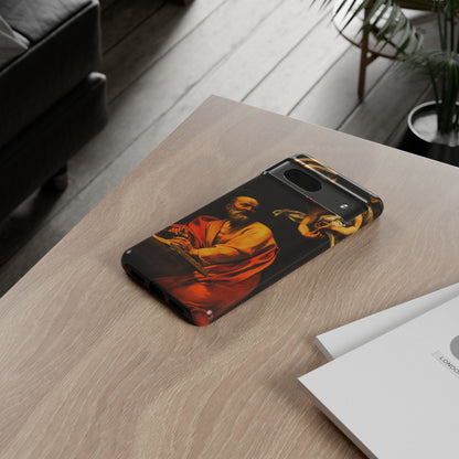 Tough Phone Case for iPhone, Samsung and Google Pixel - Caravaggio, Inspiration of St. Matthew (1602)