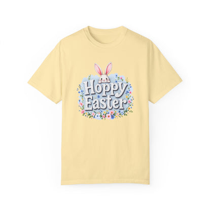 Comfort Colors 1717 Unisex Garment-Dyed T-shirt - Hoppy Easter Bunny Peek