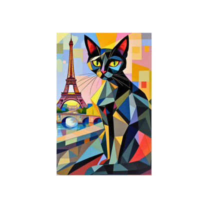 Parisian Noir: A Cubist Cat’s Dream