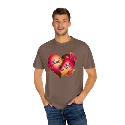 Comfort Colors 1717 Unisex Garment-Dyed T-shirt - "Soul Mate" Couple’s T-Shirts – Romantic Matching Valentine’s Day Gift