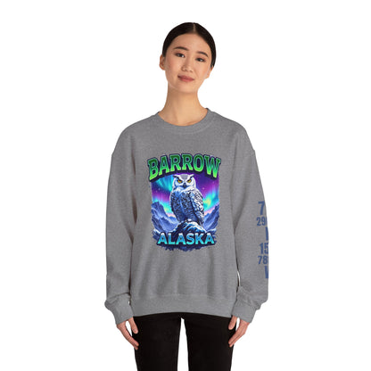 Barrow Owl Cotton Crewneck Sweatshirt | Wild Alaska Series Edition 🦅🇨🇦