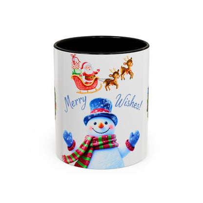 Merry Wishes Snowman Mug