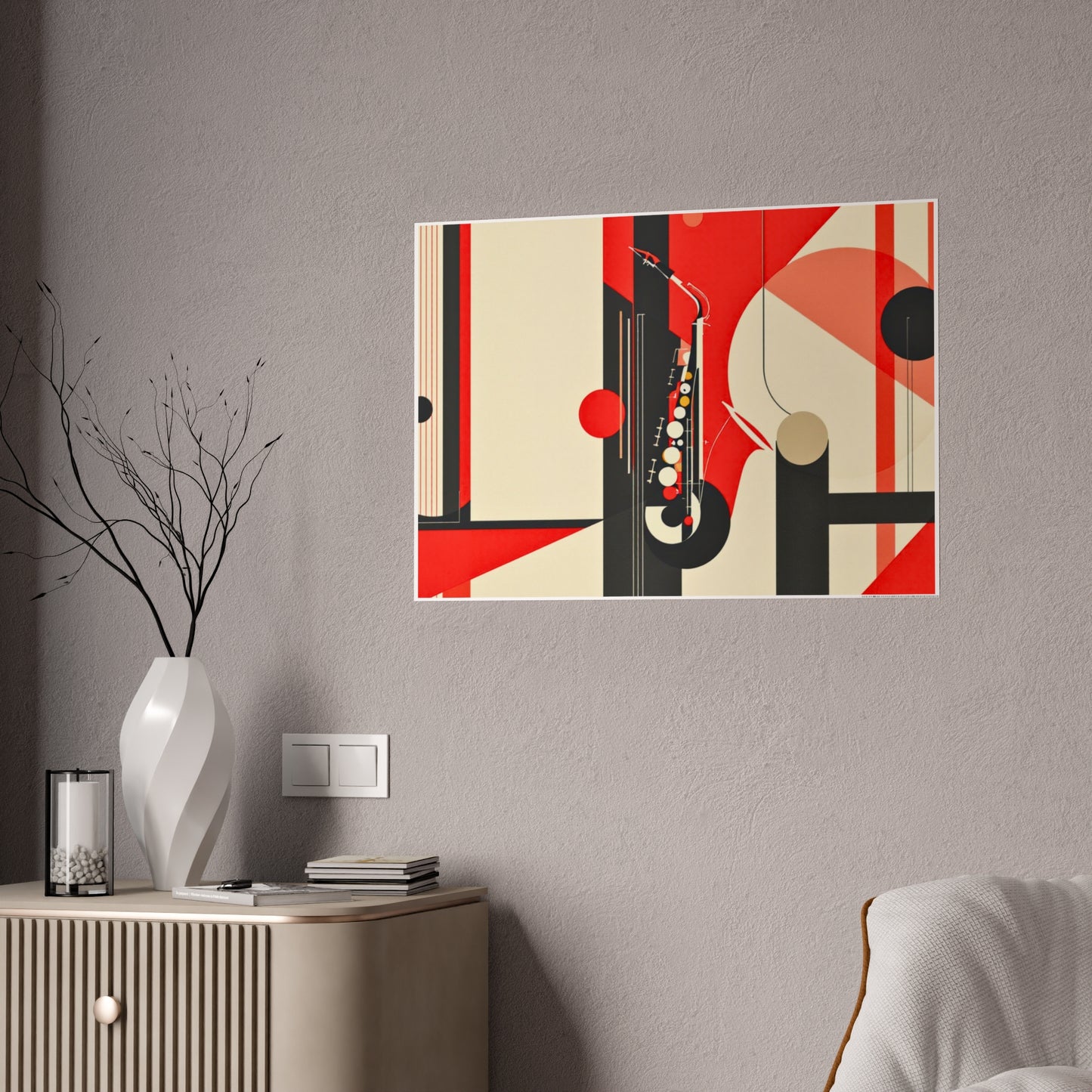 Jazz-Inspired Glossy Poster Art | Abstract Donna IV
