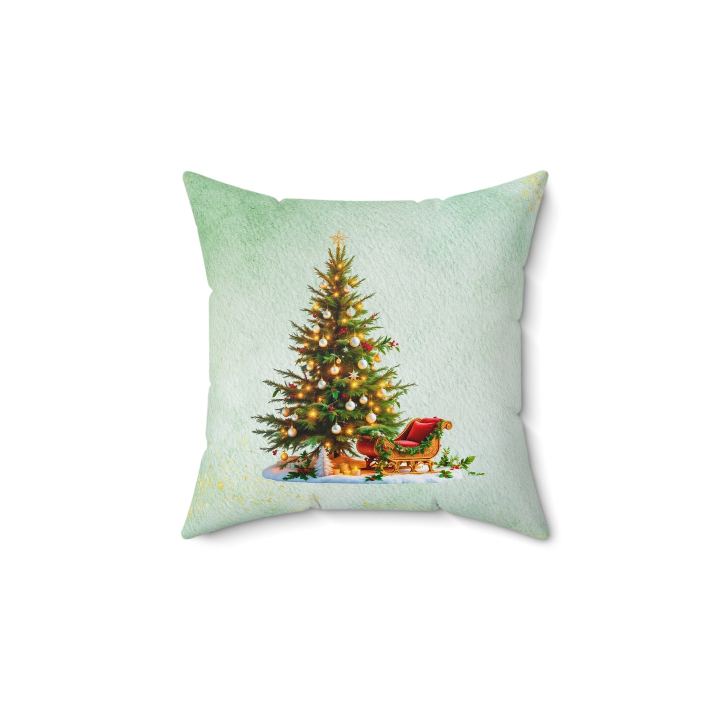 Elegant Christmas Tree Pillow – Luxury Sleigh Design