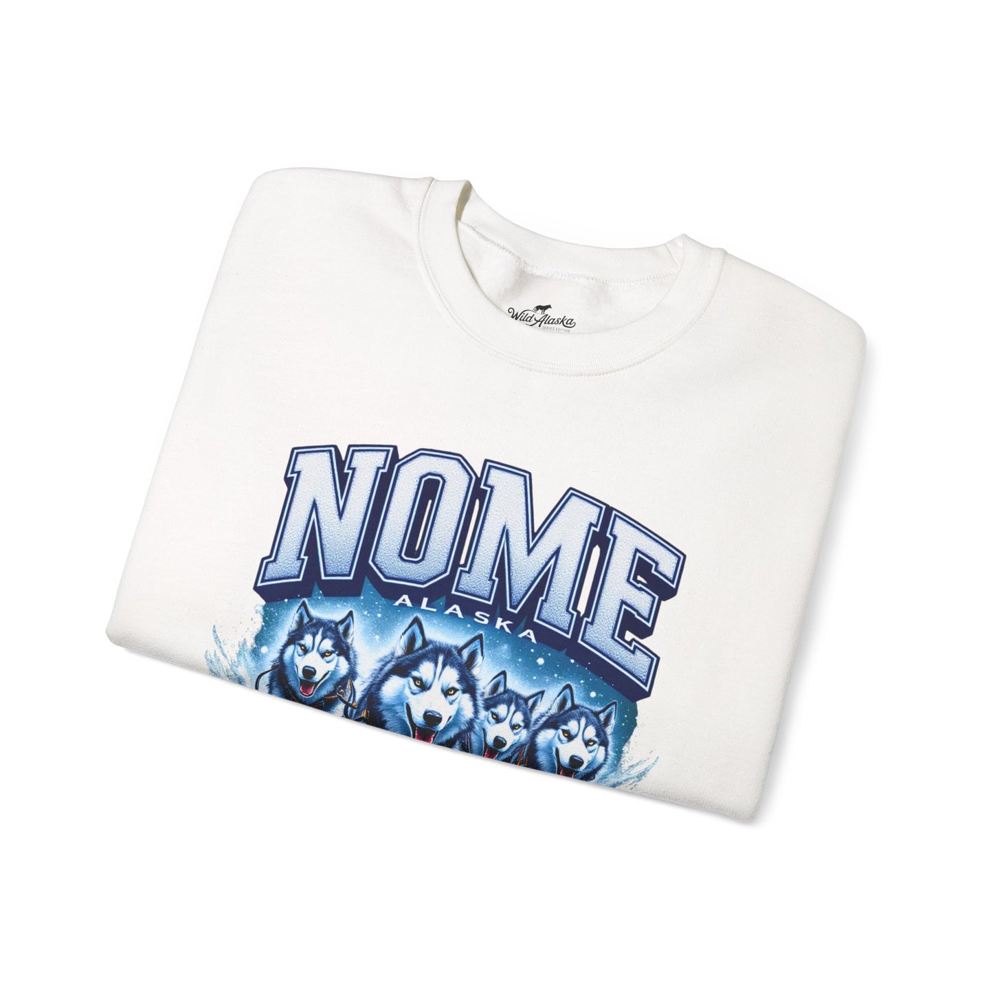 Nome Huskies Cotton Crewneck Sweatshirt | Wild Alaska Series Edition 🐺❄️