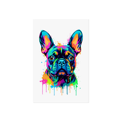 Neon Drip French Bulldog - Vibrant Pop Art