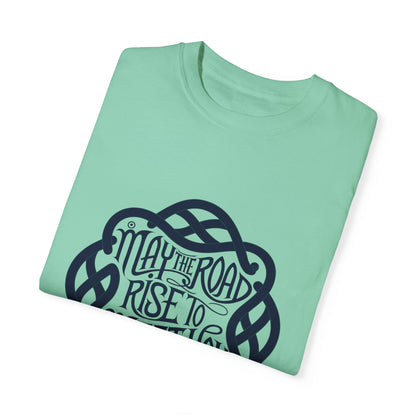 Comfort Colors 1717 Unisex Garment-Dyed T-shirt - May the Road Rise to Meet You – Celtic Knotwork Irish Blessing Tee
