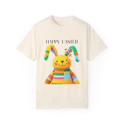 Comfort Colors 1717 Unisex Garment-Dyed T-shirt - Patchwork Bunny Bliss – Knitted Toy Happy Easter