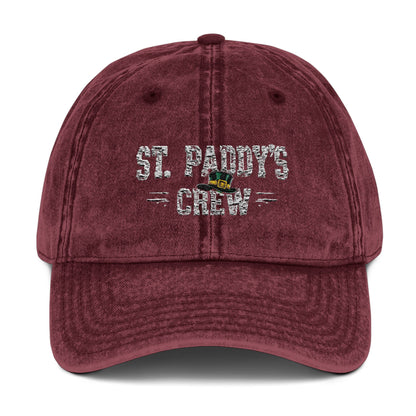 St. Paddy’s Crew Vintage Dad Hat - Embroidered for St. Patrick's Day