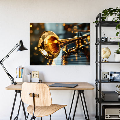Jazz-Inspired Glossy Poster Art | Valentine Echoes II