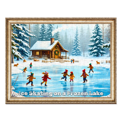 Winter Ice Skating Jigsaw Puzzle – A Cozy Holiday Retreat