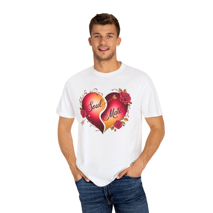 Comfort Colors 1717 Unisex Garment-Dyed T-shirt - "Soul Mate" Couple’s T-Shirts – Romantic Matching Valentine’s Day Gift