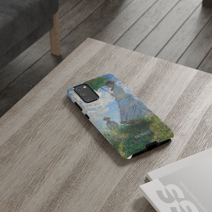 Tough Phone Case for iPhone, Samsung and Google Pixel - Monet, Woman with a Parasol - Madame Monet and Her Son (1875)