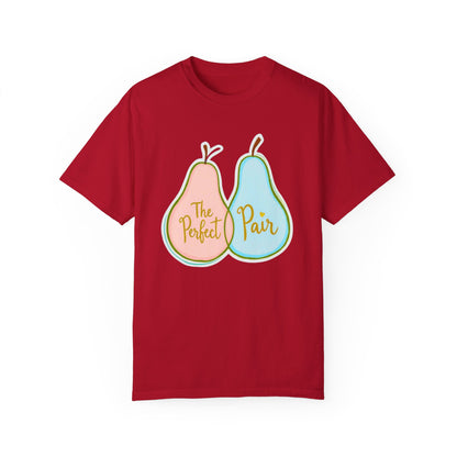 Comfort Colors 1717 Unisex Garment-Dyed T-shirt - "The Perfect Pair" Cute Pear-Themed Design (v1)