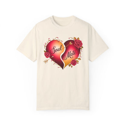 Comfort Colors 1717 Unisex Garment-Dyed T-shirt - "Soul Mate" Couple’s T-Shirts – Romantic Matching Valentine’s Day Gift