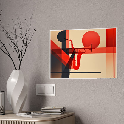 Jazz-Inspired Glossy Poster Art | Abstract Donna II