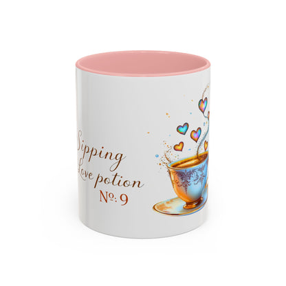 Sipping Love Potion No. 9 - Elegant Valentine Mug (11oz, 15oz)