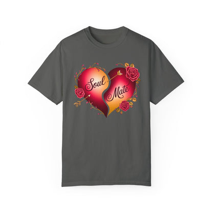 Comfort Colors 1717 Unisex Garment-Dyed T-shirt - "Soul Mate" Couple’s T-Shirts – Romantic Matching Valentine’s Day Gift