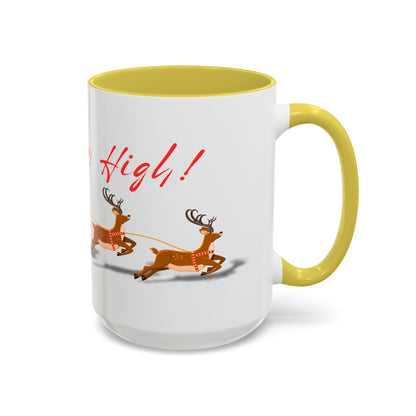 Merrily On High! Santa & Reindeer Mug