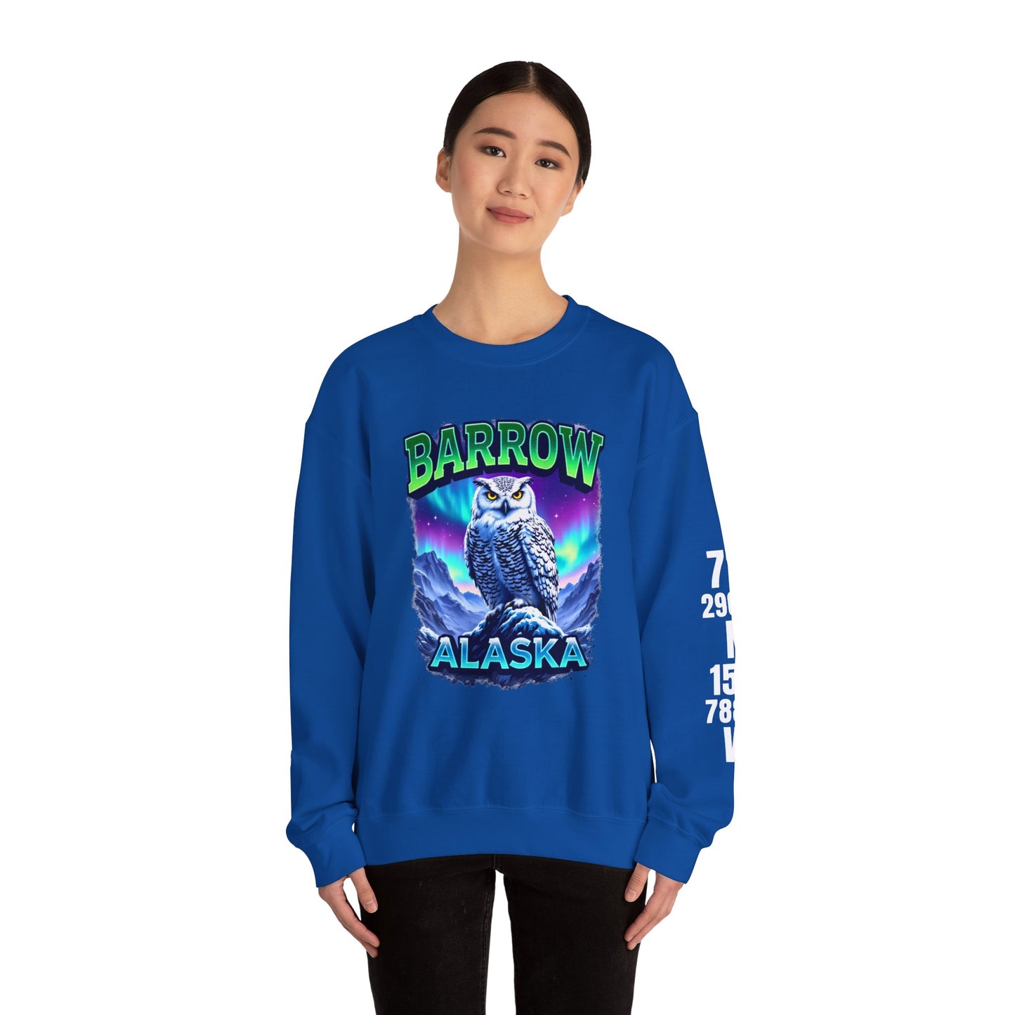 Barrow Owl Cotton Crewneck Sweatshirt | Wild Alaska Series Edition 🦅🇨🇦