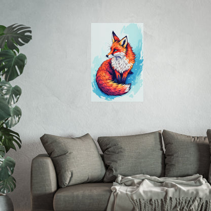 Vibrant Fox Illustration - Bold Artistic Wildlife