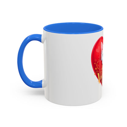 Adorable White Kitten Valentine's Day Mug – Cute & Romantic Gift (11oz)