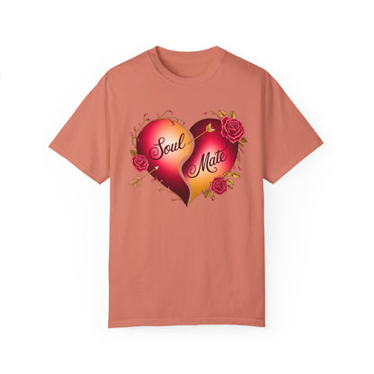 Comfort Colors 1717 Unisex Garment-Dyed T-shirt - "Soul Mate" Couple’s T-Shirts – Romantic Matching Valentine’s Day Gift