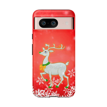 Festive Reindeer No.3 – Santa Hat with Holiday Lights Design for iPhone, Samsung & Google Models