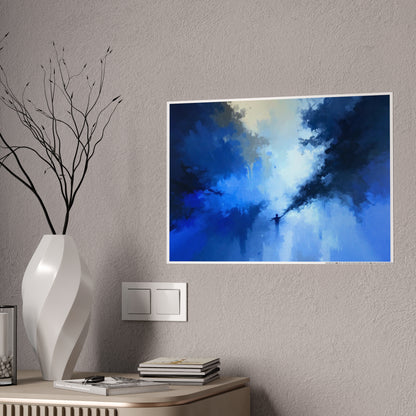 Jazz-Inspired Glossy Poster Art | Blue Horizon