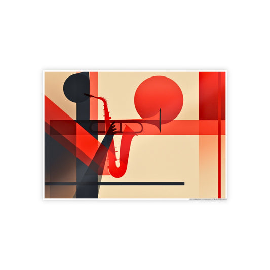 Jazz-Inspired Glossy Poster Art | Abstract Donna II