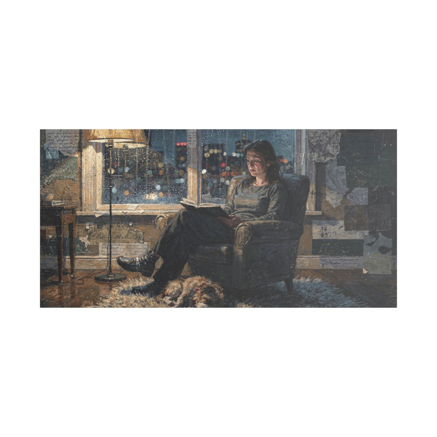 Quiet Evenings – A Reader, a Dog, and the City at Night