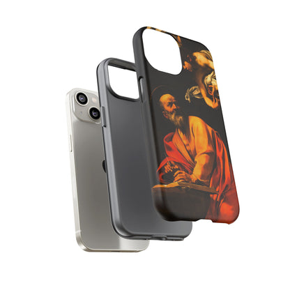 Tough Phone Case for iPhone, Samsung and Google Pixel - Caravaggio, Inspiration of St. Matthew (1602)
