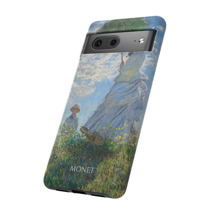 Tough Phone Case for iPhone, Samsung and Google Pixel - Monet, Woman with a Parasol - Madame Monet and Her Son (1875)