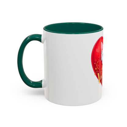 Adorable White Kitten Valentine's Day Mug – Cute & Romantic Gift (11oz)