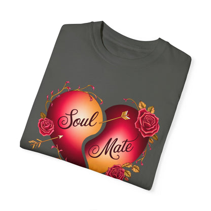 Comfort Colors 1717 Unisex Garment-Dyed T-shirt - "Soul Mate" Couple’s T-Shirts – Romantic Matching Valentine’s Day Gift