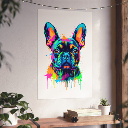 Neon Drip French Bulldog - Vibrant Pop Art
