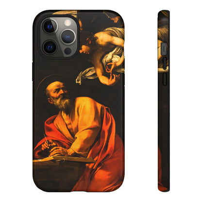 Tough Phone Case for iPhone, Samsung and Google Pixel - Caravaggio, Inspiration of St. Matthew (1602)