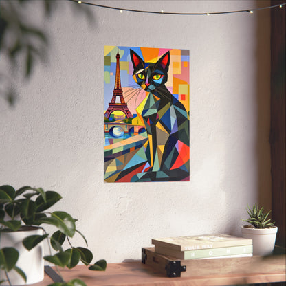 Parisian Noir: A Cubist Cat’s Dream