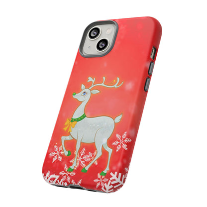 Festive Reindeer No.3 – Santa Hat with Holiday Lights Design for iPhone, Samsung & Google Models