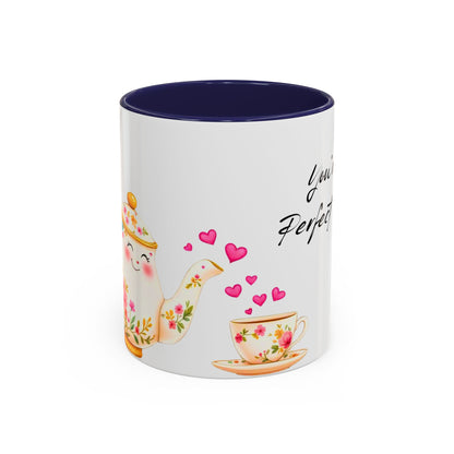 You're My Perfect Blend - Floral Accent Ceramic Mug (11oz, 15oz)