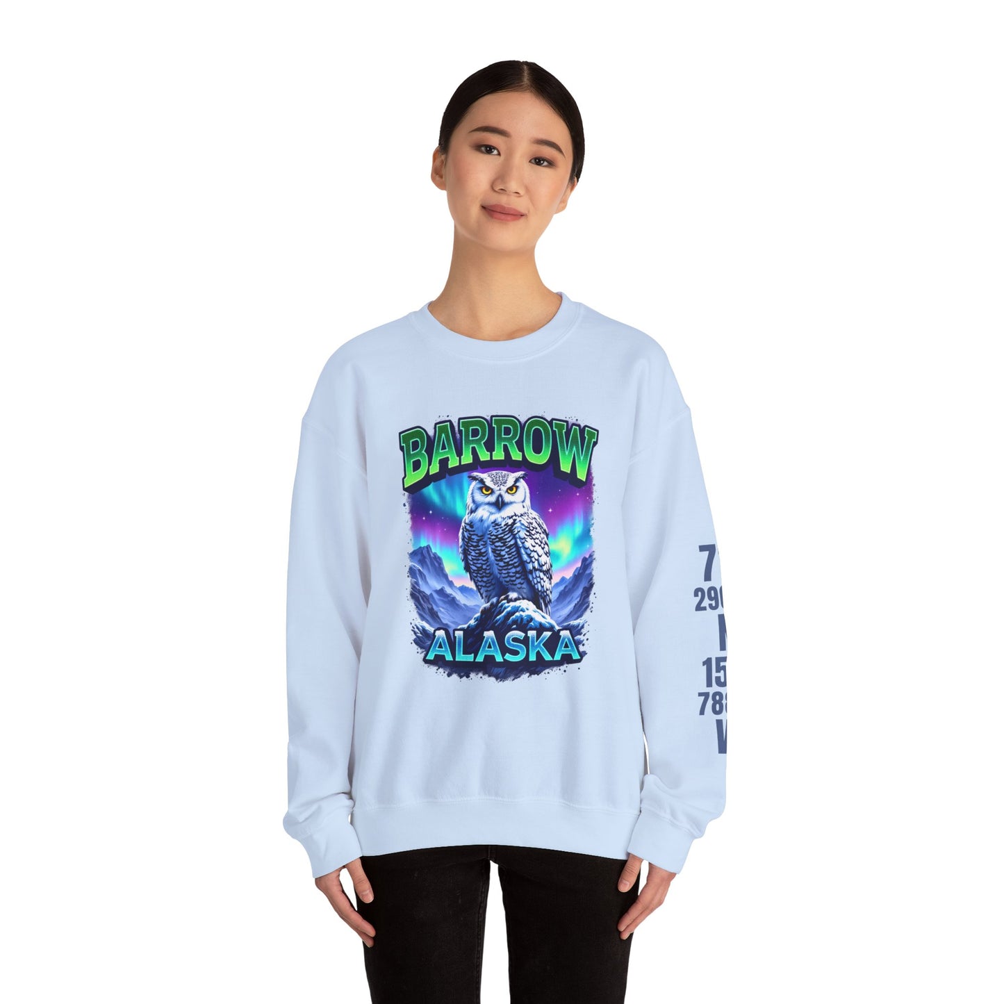 Barrow Owl Cotton Crewneck Sweatshirt | Wild Alaska Series Edition 🦅🇨🇦